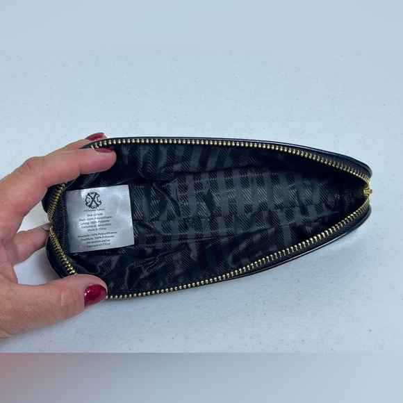 Christian Lacroix Faux Blue Snake Skin Glasses Makeup Bag - Picture 8 of 11